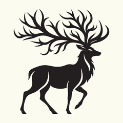 Deer Animal Silhouette Vector Illustration Design
