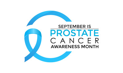 vector illustration Prostate Cancer Awareness Realistic Light-Blue Ribbon with mustache .Background, placard, banner design template.