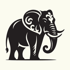 Elephant Animal Silhouette Vector Illustration Design