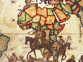 Violent conquest of land in Africa by European powers in the late 19th century.