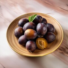 Obraz premium prune fruit food, AI generated