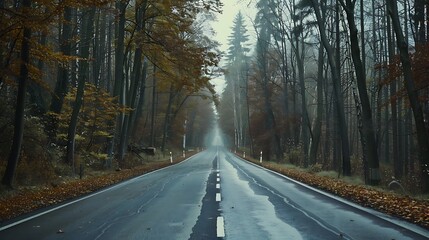 road in the woods