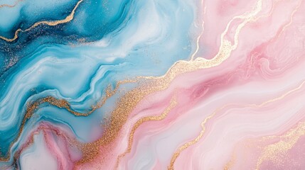 Fototapeta premium Abstract marble texture in pastel soft color with glitter sparkles with shimmering glitter details. Marble stone flat top view backgrounds