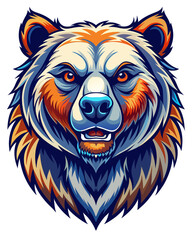 Obraz premium bear vector colorful t-shirt design,bear transparent background printable svg design