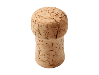 Wine cork isolated on transparent or white background