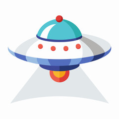 cartoon ufo in space