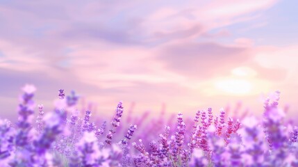 Fototapeta premium Lavender Field at Sunset