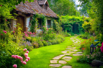 Old house in the garden