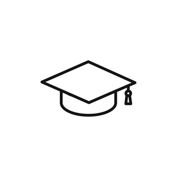 recommend clip art: Graduation cap icon isolated on white background