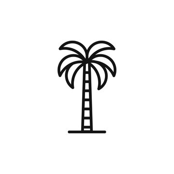 recommend clip art: palm tree icon isolated on white background