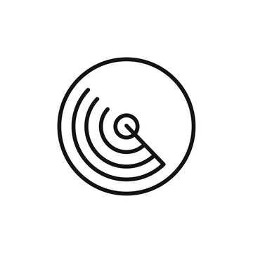 recommend clip art: Radar icon isolated on white background