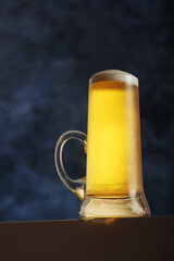 A mug with traditional German lager beer	