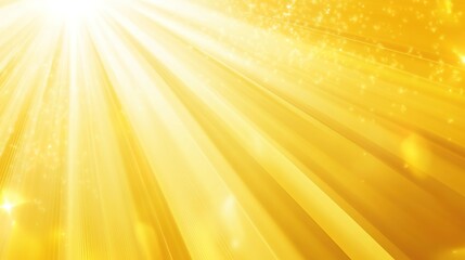 Obraz premium Abstract Golden Background with Light Rays and Glittering Particles