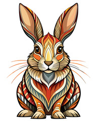 Naklejka premium rabbit vector colorful t-shirt design,rabbit transparent background printable svg design
