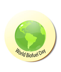 World biofuel day, World biodiesel day and International Biofuel day on 10th August design for holiday concepts, banners, placards, cards, and poster illustration. Calligraphy, and typography.
