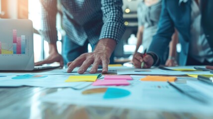 Fototapeta premium Collaborative Innovation: Improving Business with Strategic Collaboration and Team Consulting.
