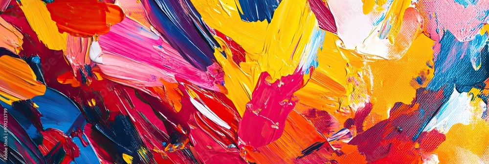 Poster vibrant abstract expression of organized chaos in a brightly colored artistic creation