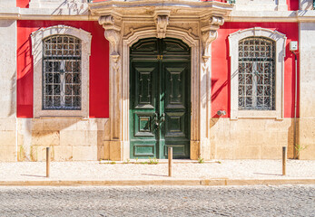 Historical vintage facades  in Lisbon