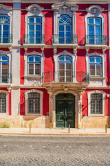 Historical vintage facades  in Lisbon