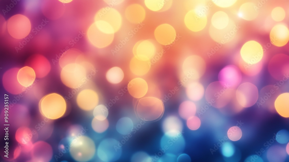 Poster colorful bokeh lights background, blurred abstract pattern. festive and vibrant concept