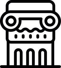 Architectural detail of an ancient greek or roman column, representing classical architecture and historical heritage