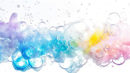 Fototapeta premium colorful soap foam bubbles