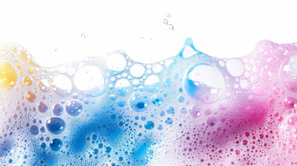 colorful soap foam bubbles