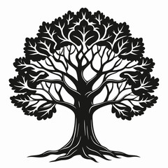 Stylized Oak Tree Logo

