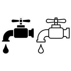 Faucet Icon Vector ilustration Design Template