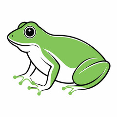Fototapeta premium frog vector art illustration with solid colors on an isolated white background