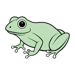 Fototapeta premium frog vector art illustration with solid colors on an isolated white background