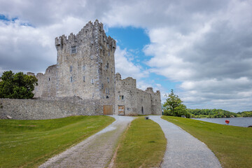 Killarney, Ireland - June 8 2024 "Ross Castle and Ross island in West Ireland"