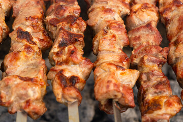 Tantalizing skewers of marinated meat, expertly grilled to perfection for an unforgettable mouthwatering delight