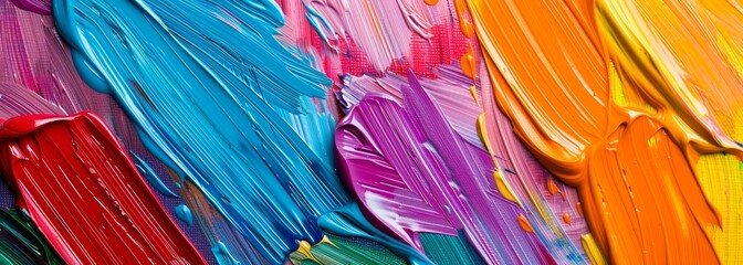 Colorful oil paint strokes abstract art wallpaper background