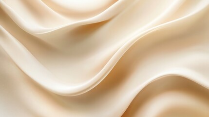 Obraz premium Close-up of smooth beige silk fabric texture, abstract background. Luxury and elegance concept