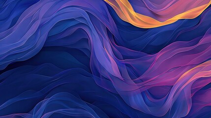 Obraz premium Purple-Yellow wave with stripes