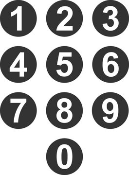 Numbers icon illustration isolated vector sign symbol