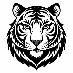 Fototapeta premium Beautiful Tiger head vector illustration 