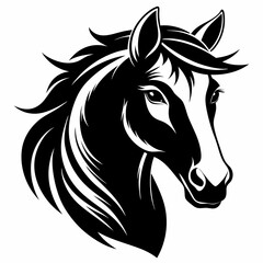 Beautiful horse head vector illustration 