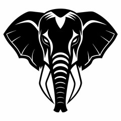 Elephant head vector illustration 