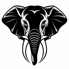 Elephant head vector illustration 