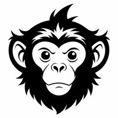 Monkey head vector illustration 