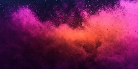 Fototapeta premium Purple orange black grainy gradient background glowing pink magenta vibrant noise texture