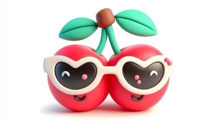 Fototapeta premium Cute Cherry Claymation Illustration