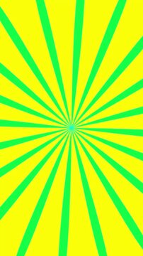 Green and yellow retro sunburst swirling light rays spinning lines lottery raffle bingo contest winner colorful attention grabbing hypnotizing winning 4k animated motion graphics wallpaper background 