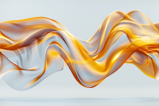 Golden Silk Elegance in Fluid Motion