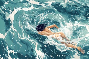 Ocean Swimming Refreshment