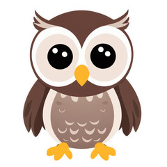 clipart isolated of cute owl bird illustration