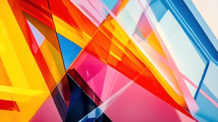 Fototapeta premium Abstract Geometric Artwork with Vibrant Colors