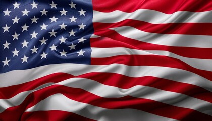 Fototapeta premium United States Flag with 50 Stars: Election 2024 - Trump vs. Harris